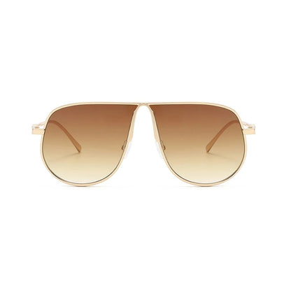 Oversize Square Vintage Alloy Gradient Elegant Sunglasses