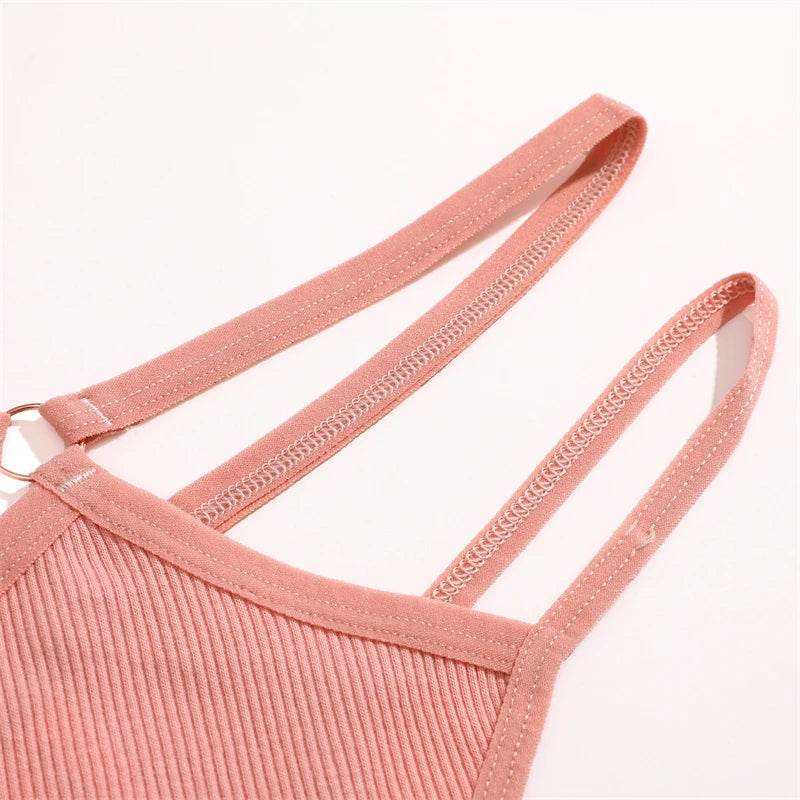 4Pcs Cotton Double Thin Belts Sexy Low Waist Lingerie