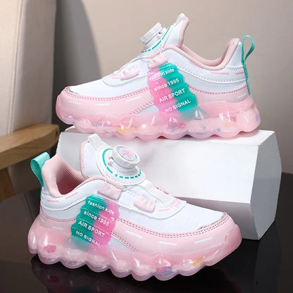 Anti-skid Leather Kids Running Sneaker