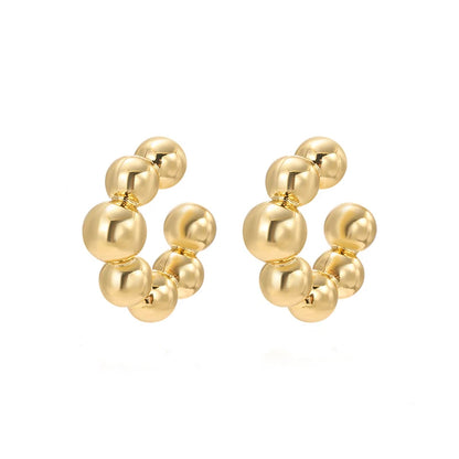 DANA Smooth Circle C Shape Clip Earrings