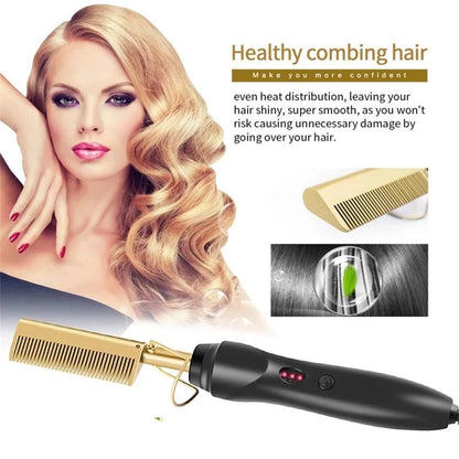 Hot Selling 2-In-1 Straight Hair Comb Portable