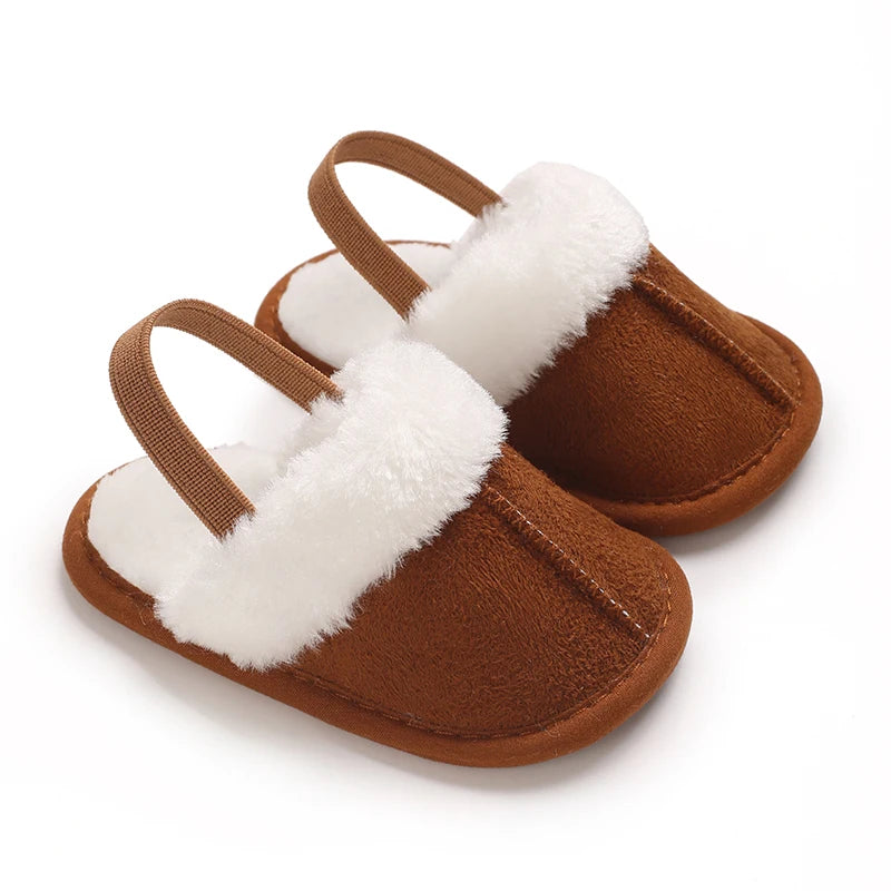 Baby Fluffy Toddler First Step Walker Slippers