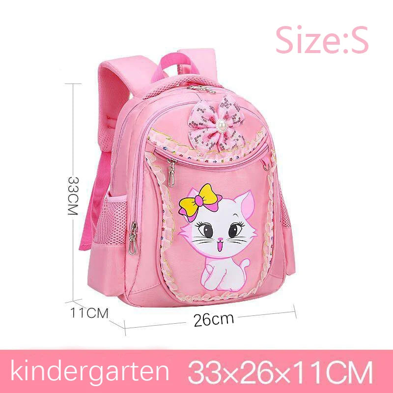 Backpack Pink Cute Cat Kindergarten Kid School Bag