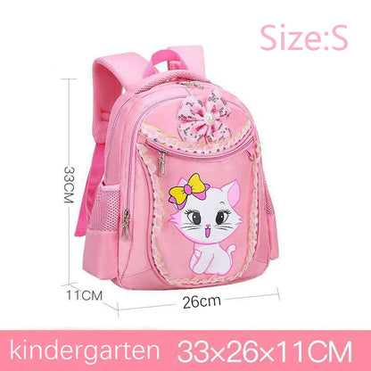 Backpack Pink Cute Cat Kindergarten Kid School Bag