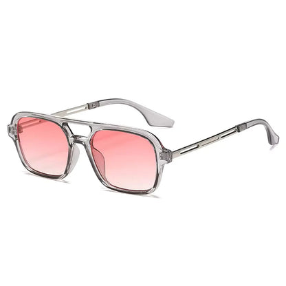 Square Small Frame Double Beam Sunglasses
