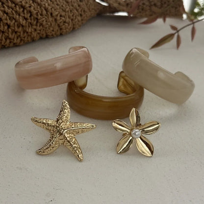 Resin Cuff Exaggerated Geometric Bracelet