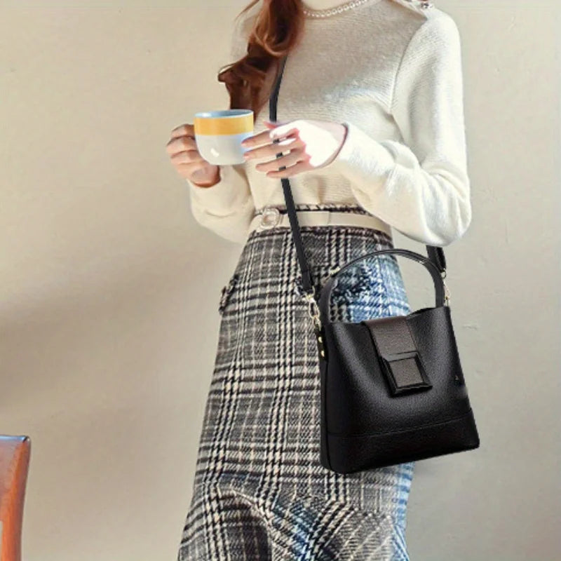 Leather Bucket Shoulder Strap Shoulder Crossbody Bags