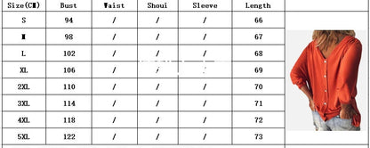 Plus Size Loose Three-Quarter Sleeve Shirt