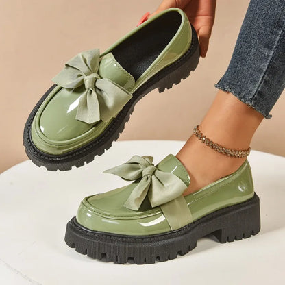 Plus Size Loafers British Style Platform Shoes