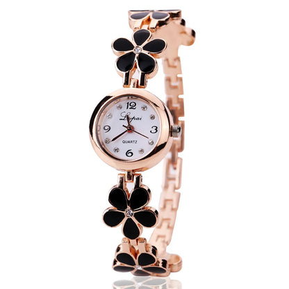 Luxury Colored Diamond Bezel Elegant Bracelet Watches