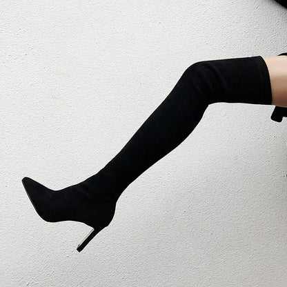 Black Stretch Skinny Sexy Boots