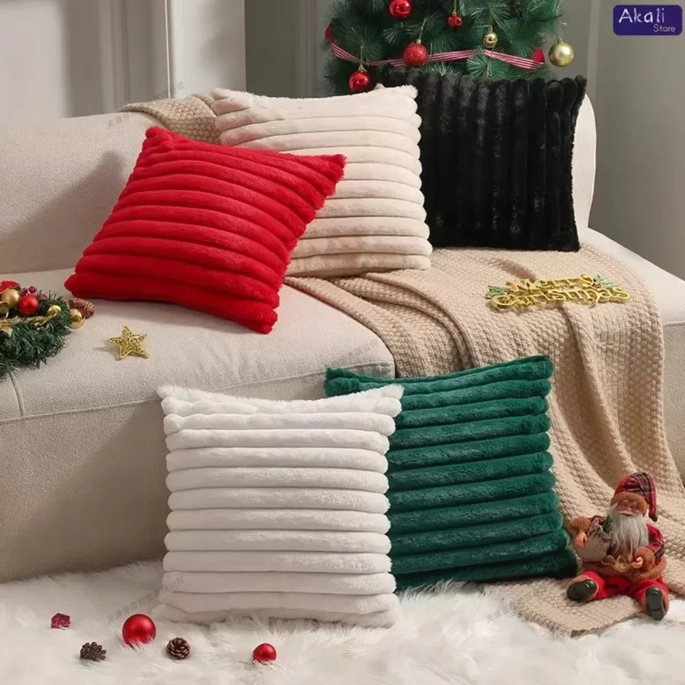 Faux Rabbit Fur Cushion Cover Plush Pillow Cover