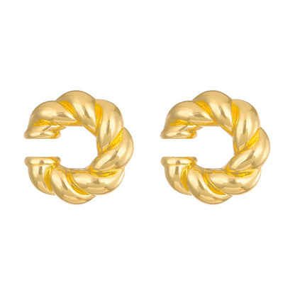 DANA Smooth Circle C Shape Clip Earrings