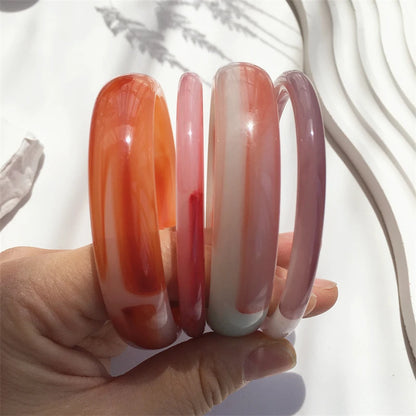 4-Piece Marble Acrylic Resin Bracelet