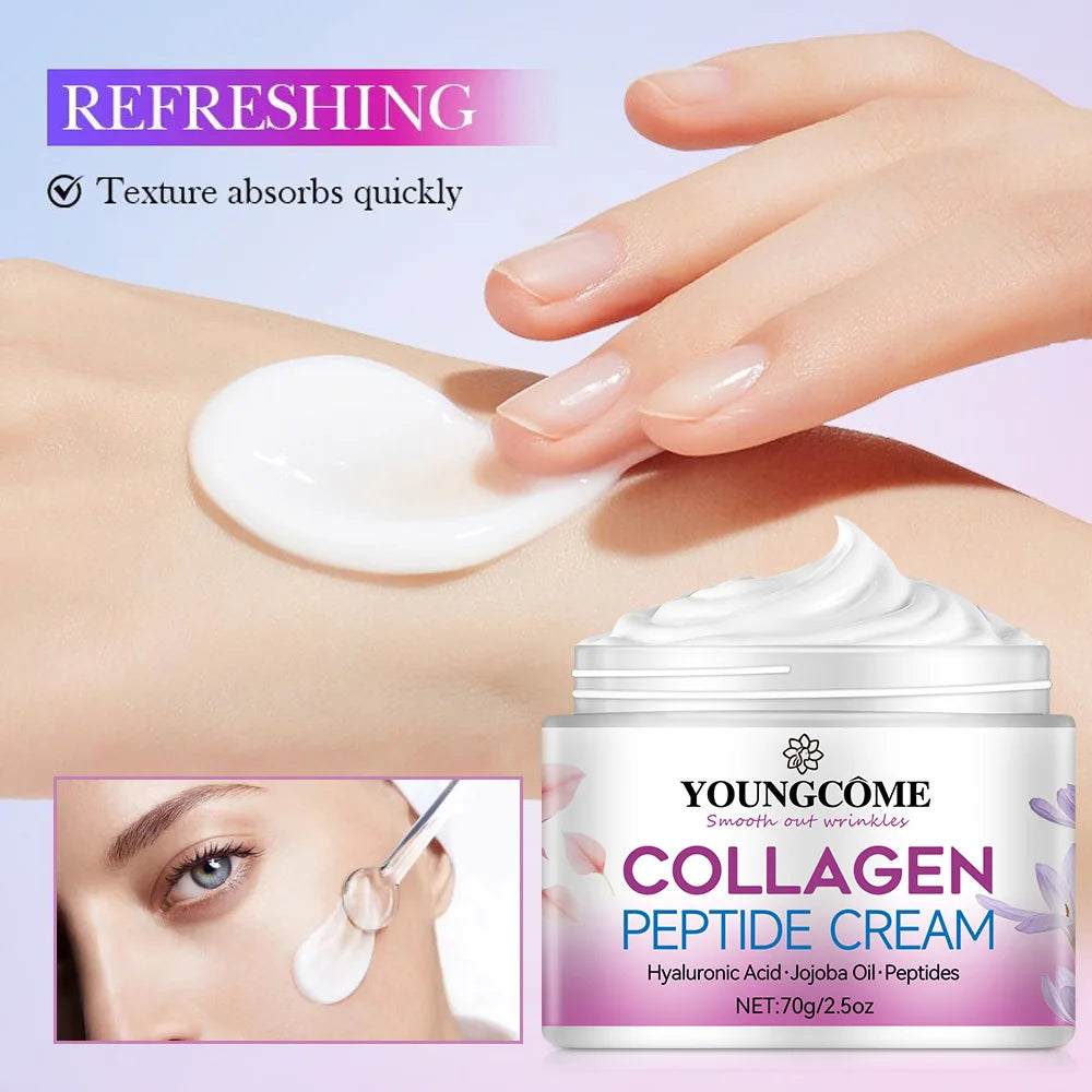 Crema facial con péptidos de colágeno