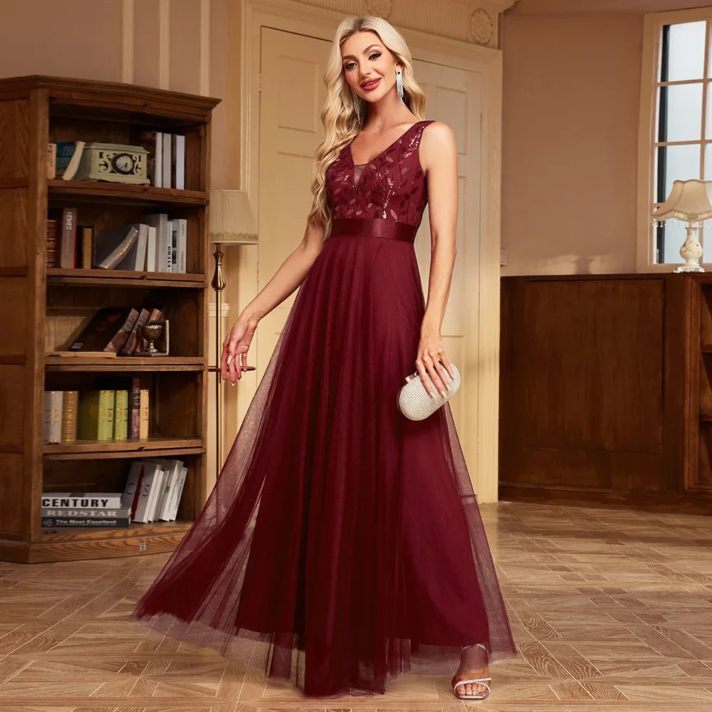 Sexy Prom Bridesmaid Maxi Dress