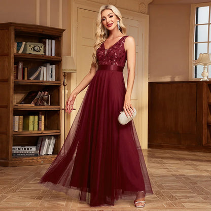 Sexy Prom Bridesmaid Maxi Dress