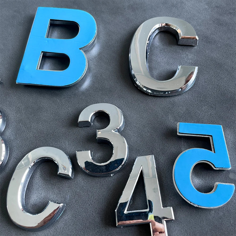 5/7CM Silver House Digital Number 0-9 Letter
