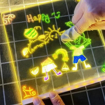 Magic LCD Tablet with Night Light LED Note Board