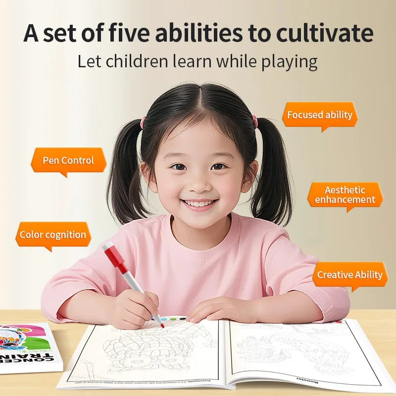 Maze Game Book Puzzle Colorful Pages for Age 3-8