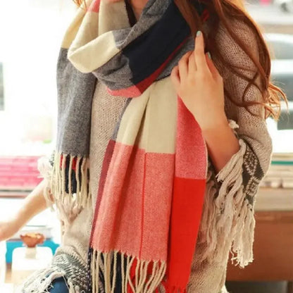 Lattice Imitation Cashmere Scarf