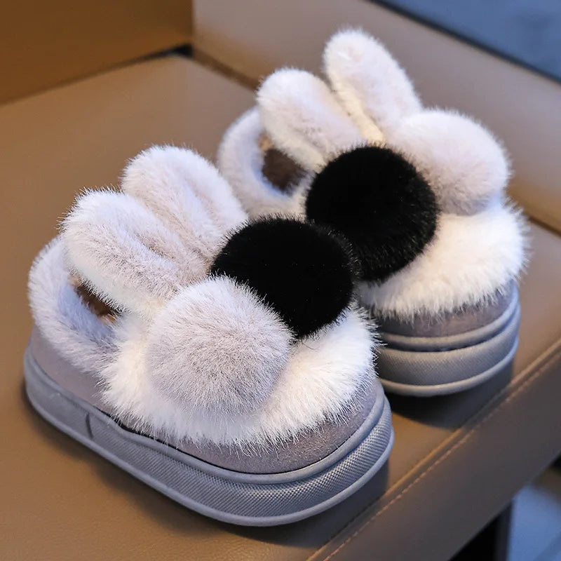 Cotton Cartoon Indoor Non-Slip Shoes for Girl