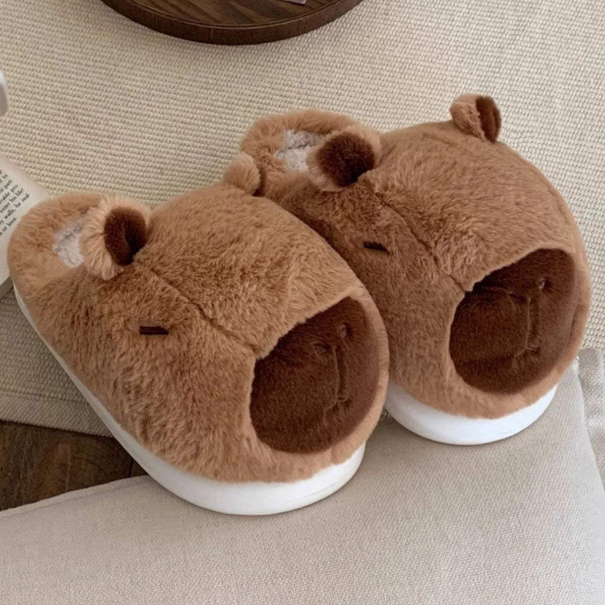 Couple Cute Kapybara Design Casual Soft Heel Slippers