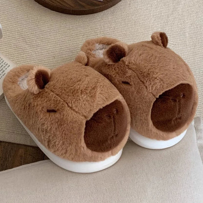 Couple Cute Kapybara Design Casual Soft Heel Slippers