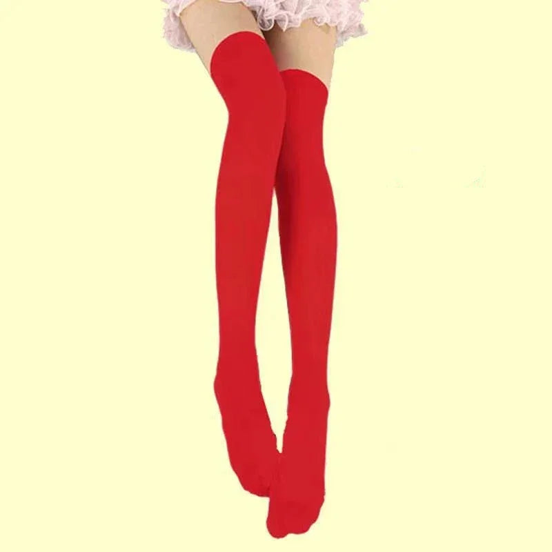 Red Pantyhose Stockings Slim Silk Socks