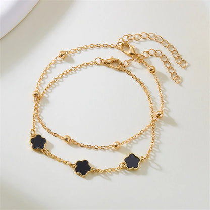 5 Leaf Flower Anklet Bracelet