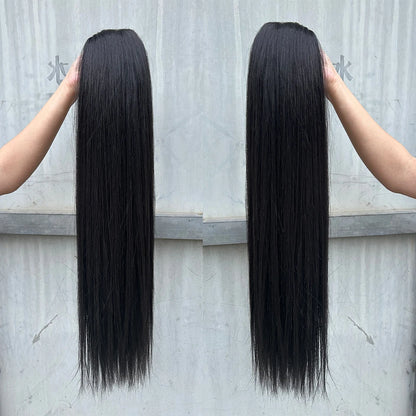 Bone Straight Hair Extensions Brown Color