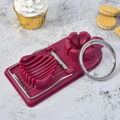 PP Base egg cutter 2-in-1 stainless steel