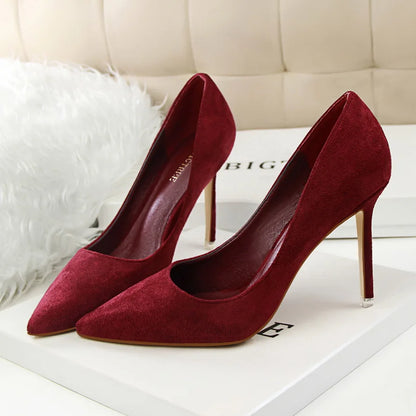 High Heels Suede Prom Shoes