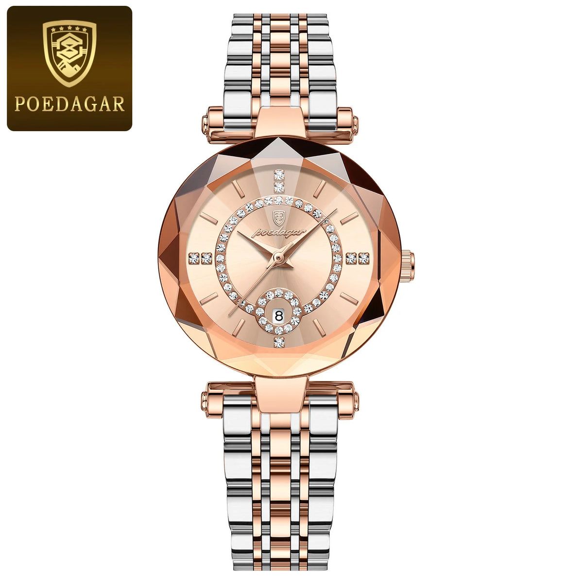 Luxury Waterproof Stainless Steel Date Wristwatch