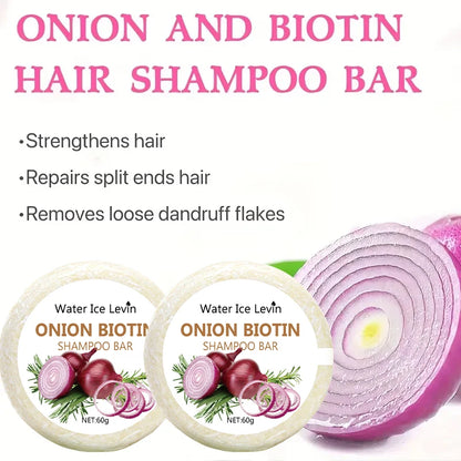 Jabón de champú de cebolla y biotina para el cuidado del cabello