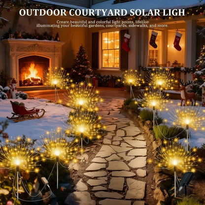 4pcs/6pcs Outdoor Solar Garden Lights Outdoor Solar Smart Firework Lights