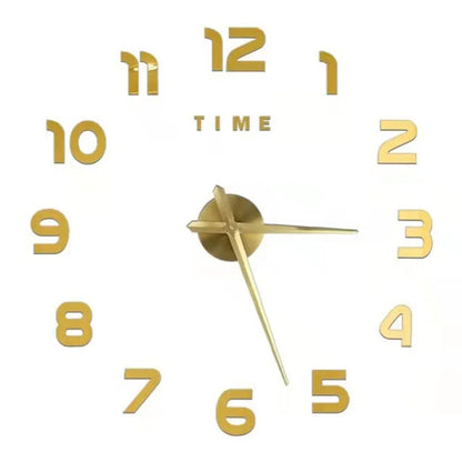 Large Wall 3D DIY Quartz Acrylic Mirror Stickers Clocks