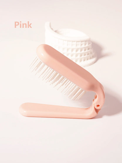 Foldable portable hair comb head hair wigs