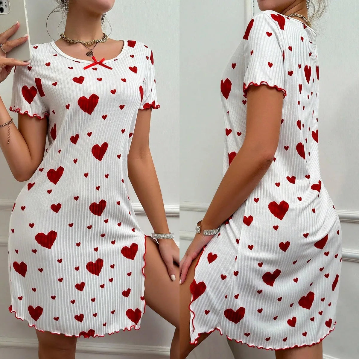 Love Dress Short Sleeve Pajama