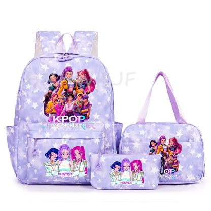 3Pcs/Set KPop Demon Hunter School Bags