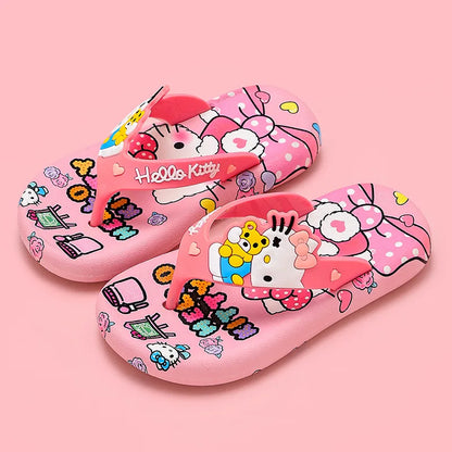 Hellokittys Kawaii Cartoon Flip Flops Slippers