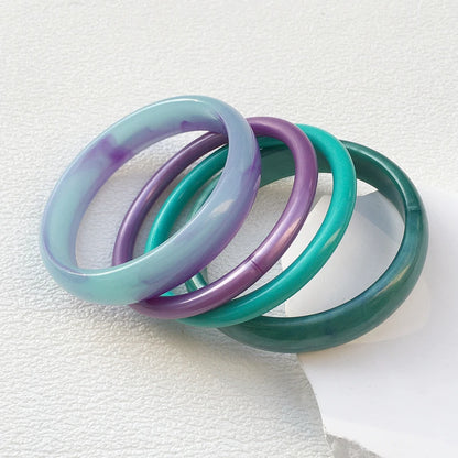 4-Piece Marble Acrylic Resin Bracelet