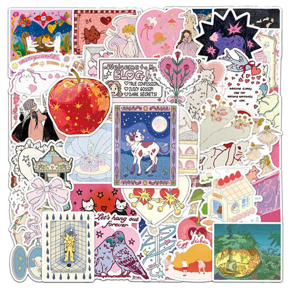 10/30/50PCS Cartoon Fairy Tale Stickers Aesthetic Cute