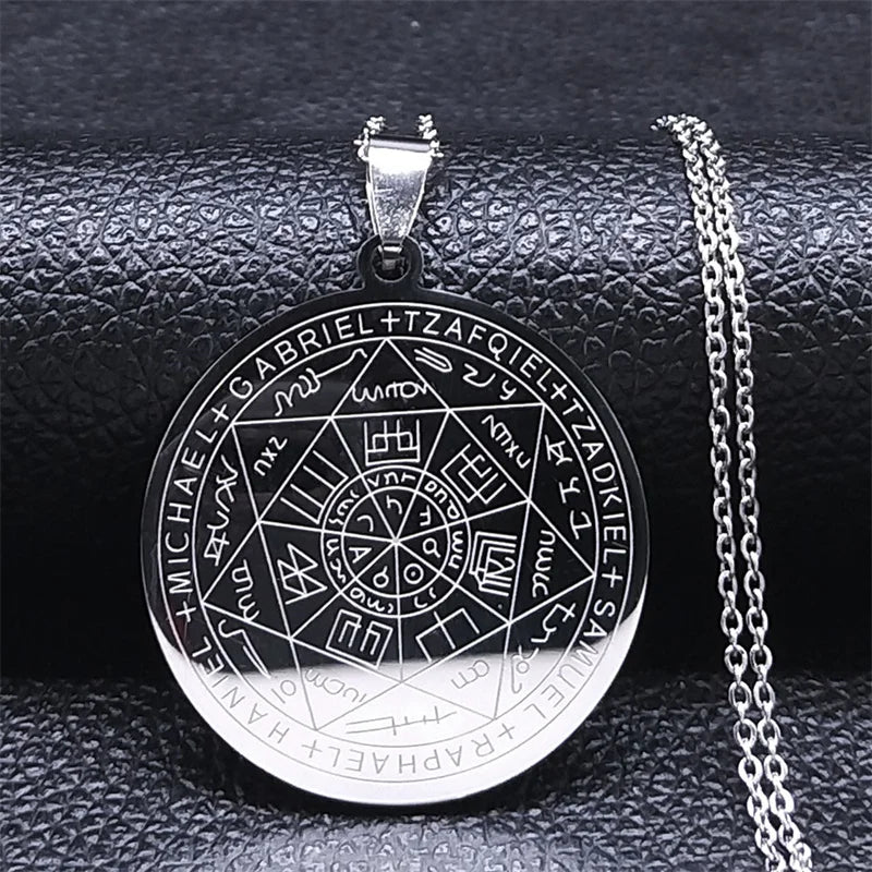 Seven Archangels Amulet Stainless Steel Necklaces