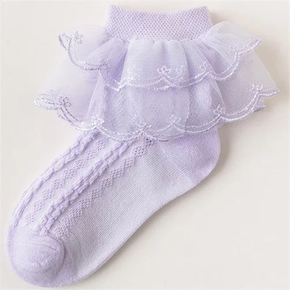 Baby White Lace Cotton Soft Socks