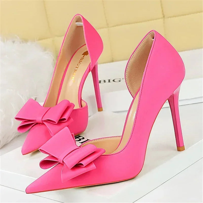 High Heels Silk Satin Shoes