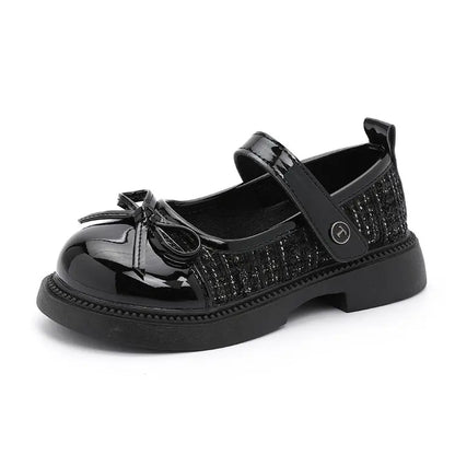Leather Bowknot Mary Jane Shoes