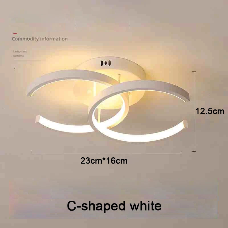 LED Ceiling Light 2 Rings Creative Design