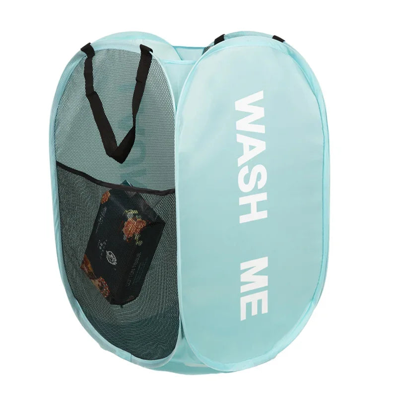Portable Mesh Pop Up Laundry Hamper Wide