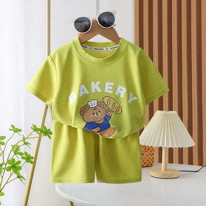 2Pcs Children Tshirt Shorts Set